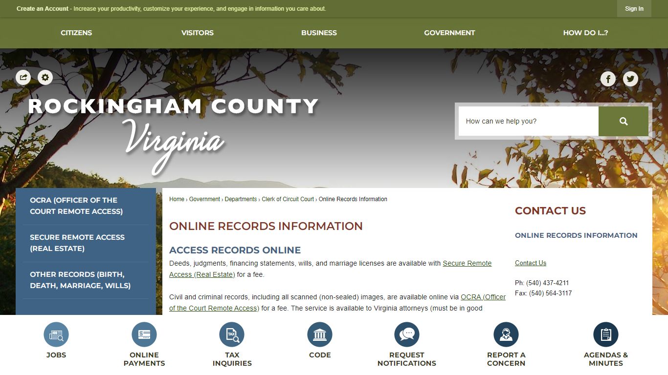 Online Records Information | Rockingham County, VA