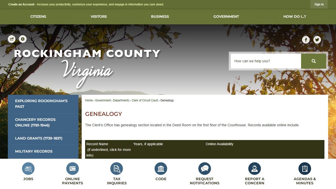 Genealogy | Rockingham County, VA